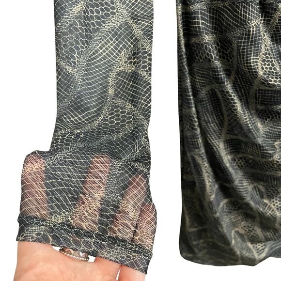 Cinq a Sept Marlene Dress in Black & Toast Abstract Print Womens Size 2 - Picture 5 of 8